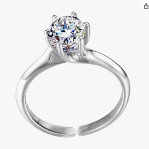 HighSpark 925 Silver Solitaire Rings